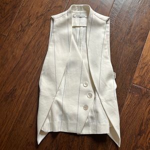 Striped cream/off-white vest